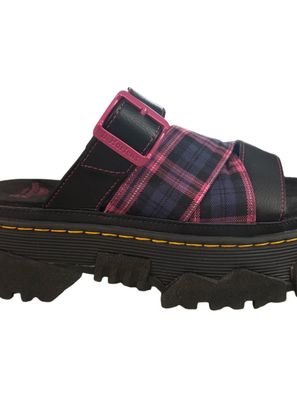 Dr. Martens MATTISON SLIDE SLIP ON SANDALS Black / Pink Size 6 - Picture 5 of 9